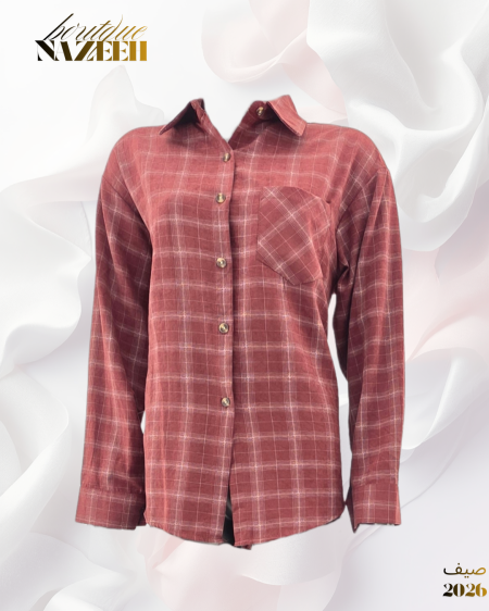 قميص كاروهات بازرار